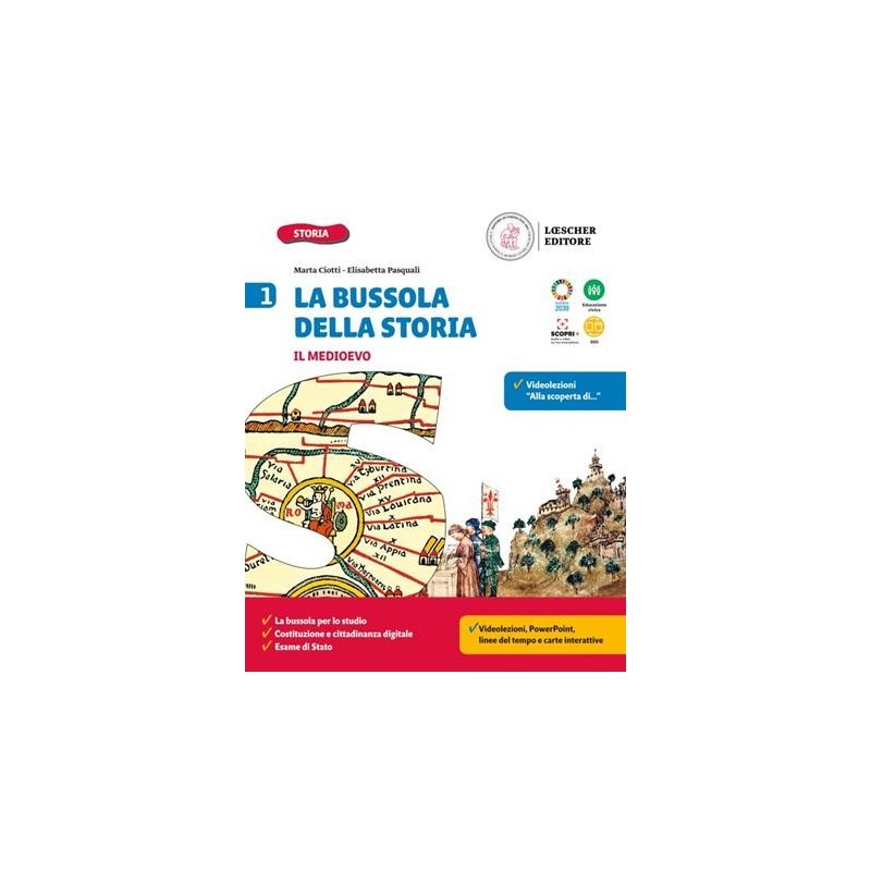 LA BUSSOLA DELLA STORIA 1 + QUADERNO + STORIA A COLPO D'OCCHIO - ISBN: 9788858339404