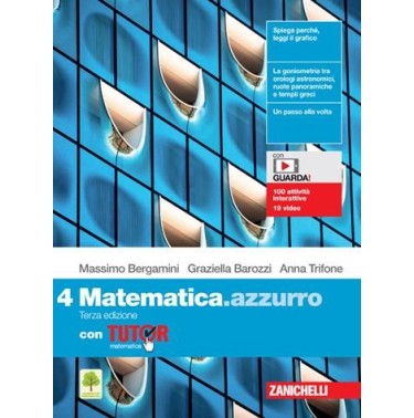MATEMATICA. AZZURRO VOL. 4 CON TUTOR + EBOOK - ISBN: 9788808490056