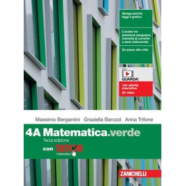 MATEMATICA.VERDE. CON TUTOR VOL. 4A + 4B - ISBN: 9788808928702