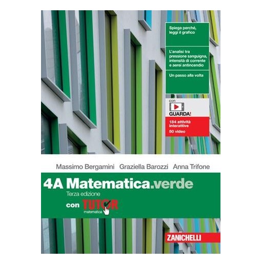 MATEMATICA.VERDE. CON TUTOR VOL. 4A + 4B - ISBN: 9788808928702