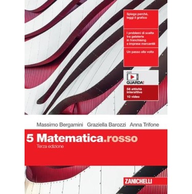 MATEMATICA.ROSSO VOL. 5 3ED + EBOOK - ISBN: 9788808749185
