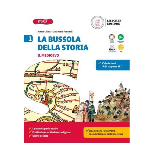 LA BUSSOLA DELLA STORIA 1 + QUADERNO + STORIA A COLPO D'OCCHIO - ISBN: 9788858339404