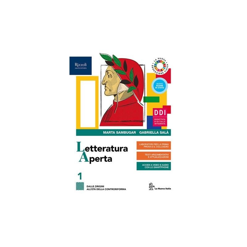 LETTERAT. APERTA 1 VOL + FASC + CONT. ESSENZ. + FA - ISBN: 9788830204577